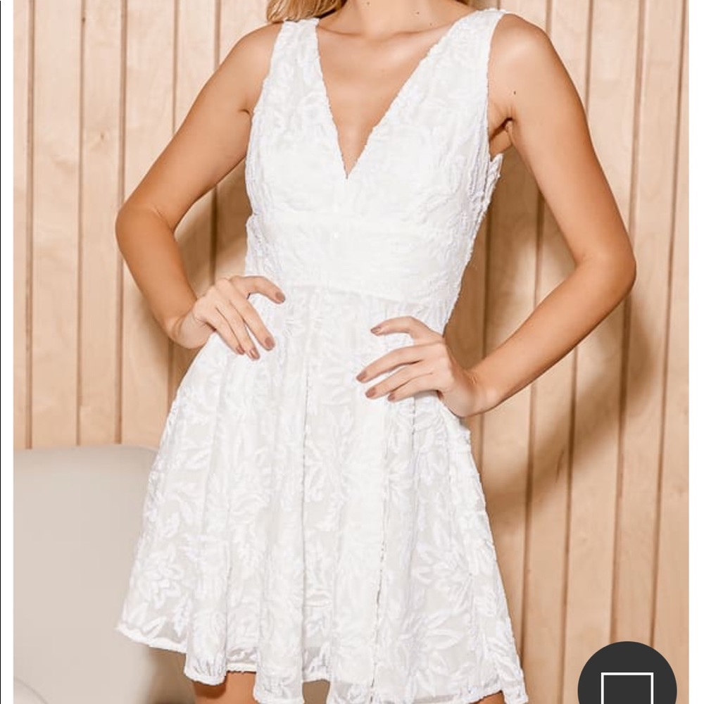 White Sequin Lulu’s Dress